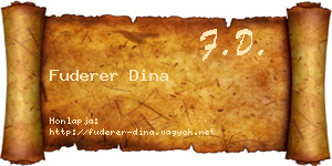 Fuderer Dina névjegykártya